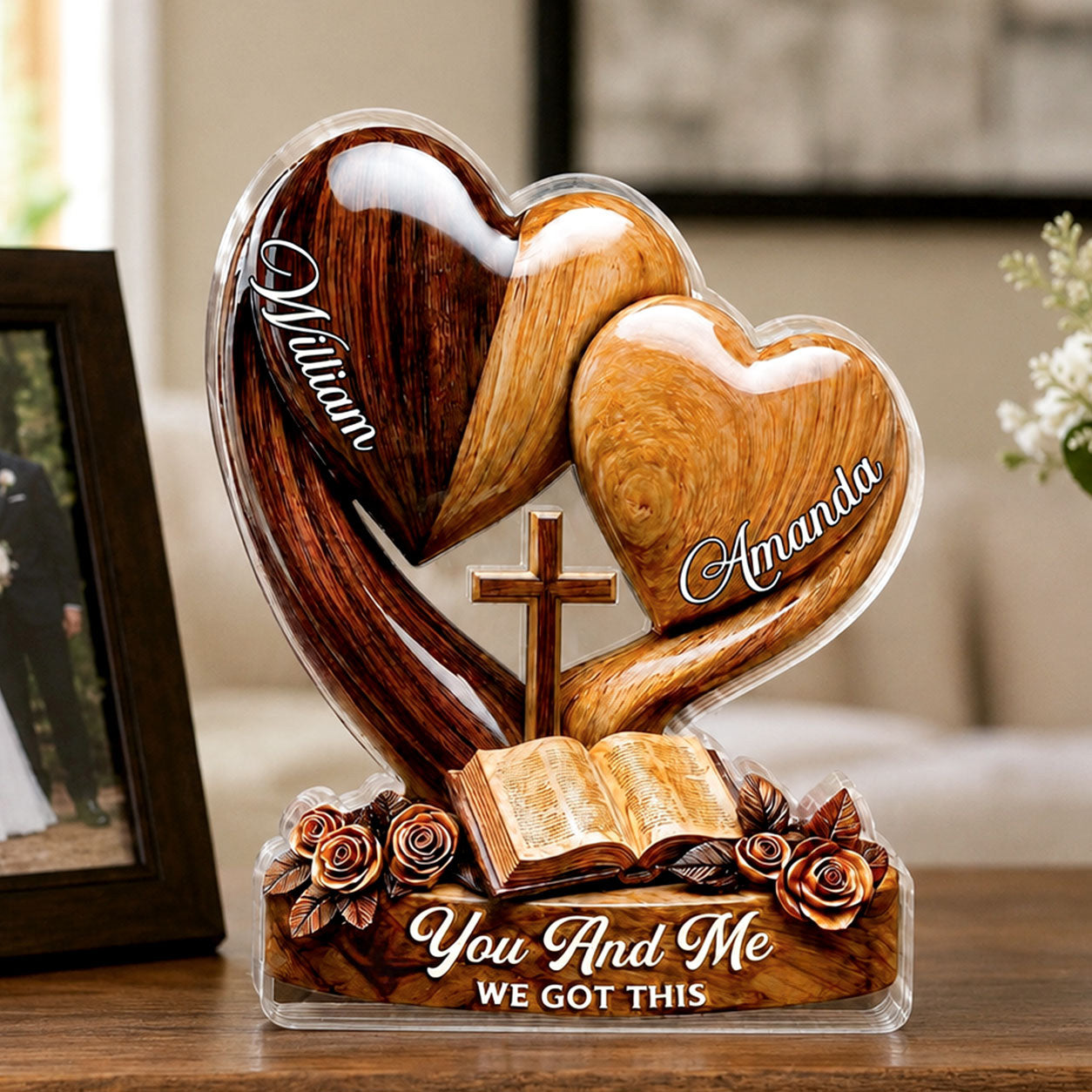 You And Me We Got This | Personalized Custom Shaped Acrylic Plaque