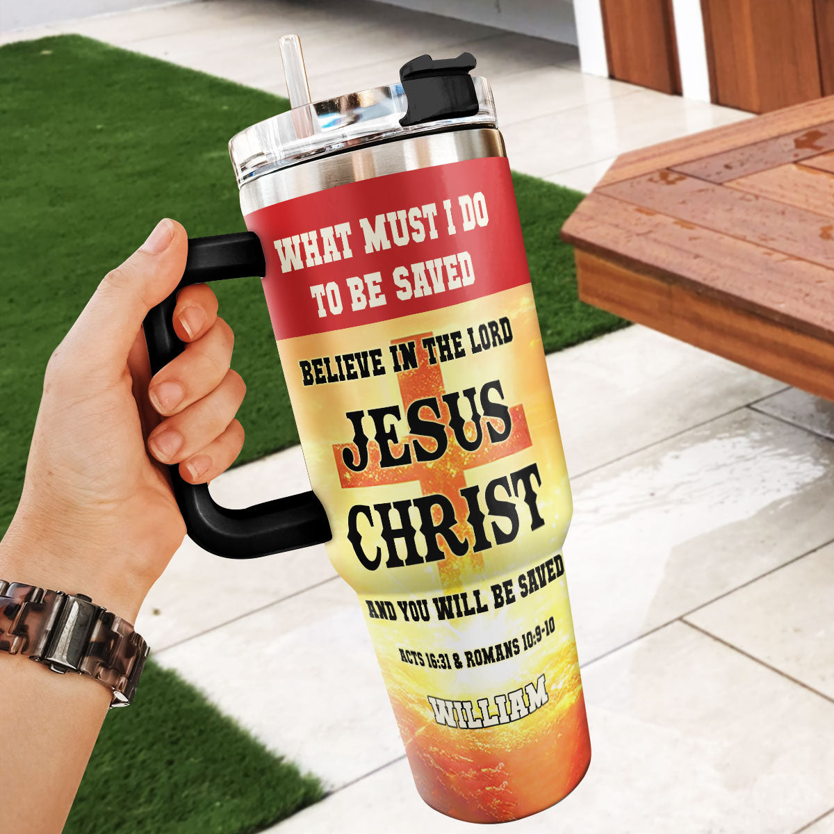 What Must I Do To Be Saved | Personalized Stainless Steel Tumbler JSSSTPL2335M