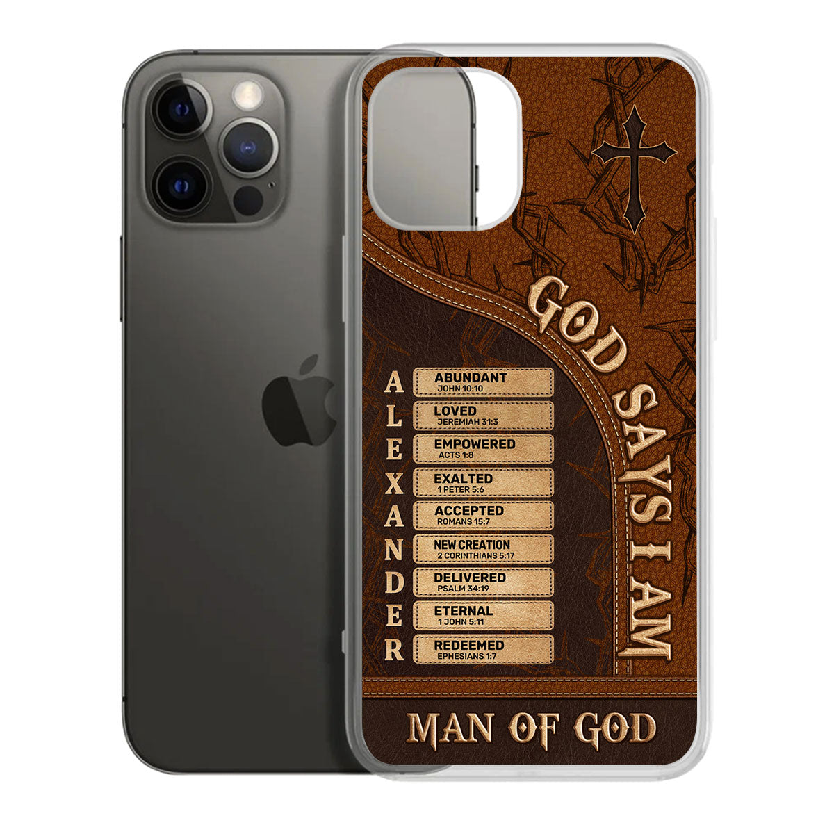 Man Of God/ Woman Of God | Personalized Clear Silicone Phone Case