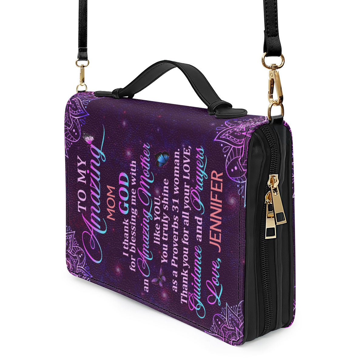 Jesuspirit | Personalized Leather Bible Cover | To My Amazing Mom BCM785