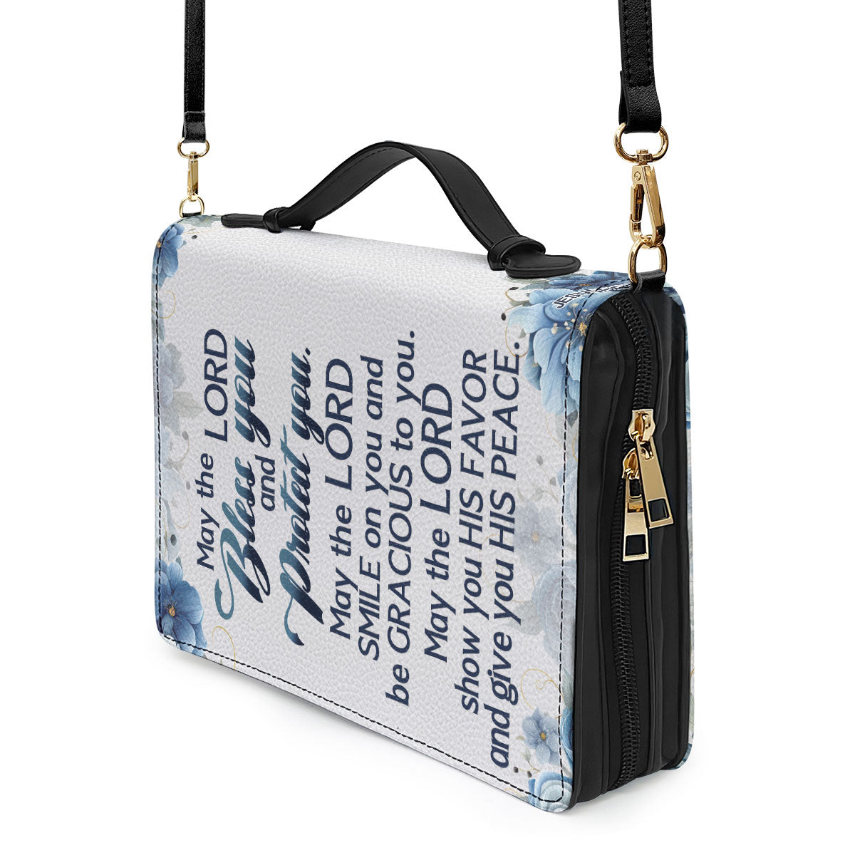 Jesuspirit | Personalized Leather Bible Cover | May The Lord Bless You And Protect You BCM784