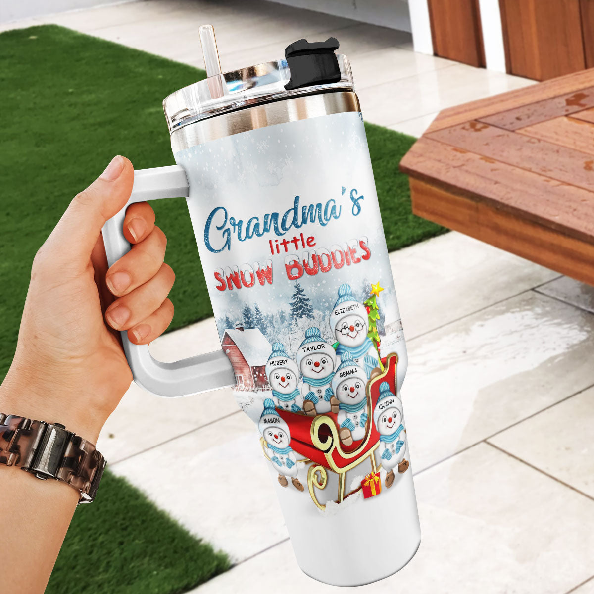 Grandma's Little Snow Buddies | Personalized Stainless Steel Tumbler JSSSTPN2585T