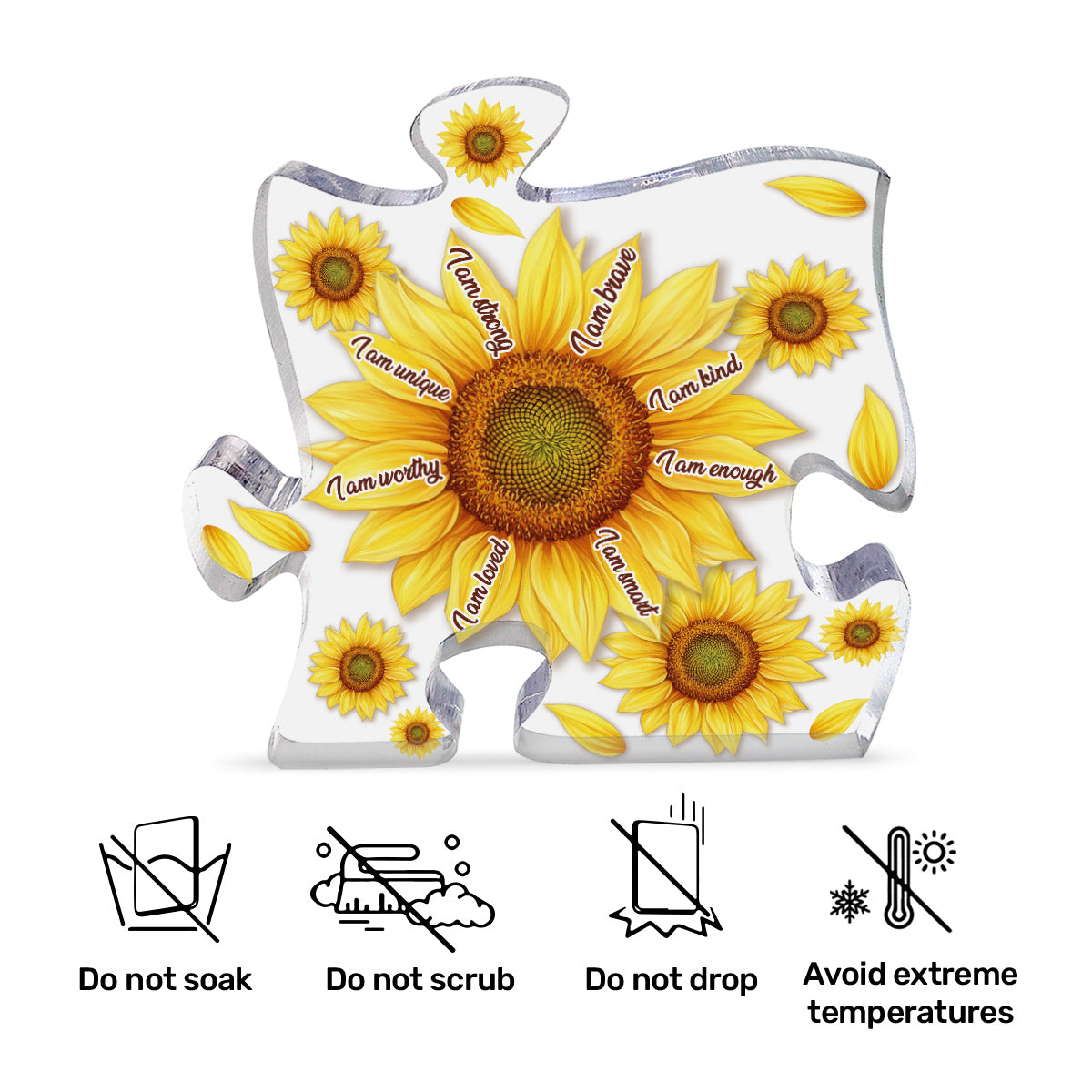 I Am Strong I Am Brave I Am Kind | Personalized Custom Shaped Squared Acrylic Plaque JSAPPHLHA1851TA