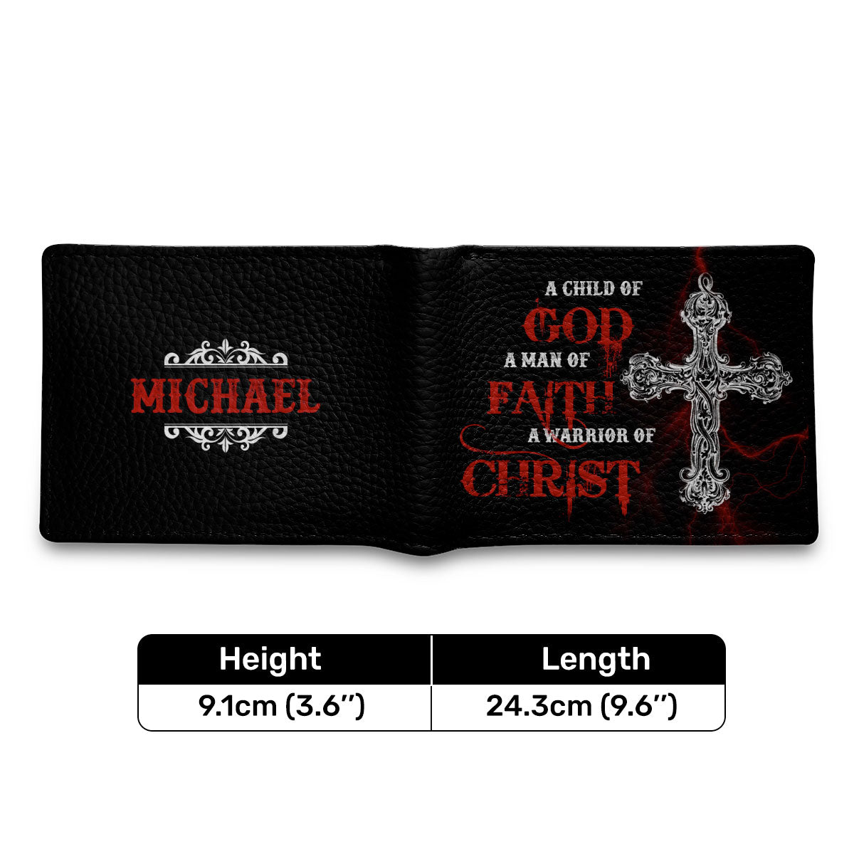 Man Of Faith | Personalized Folded Wallet For Men JSLFWPL2352T