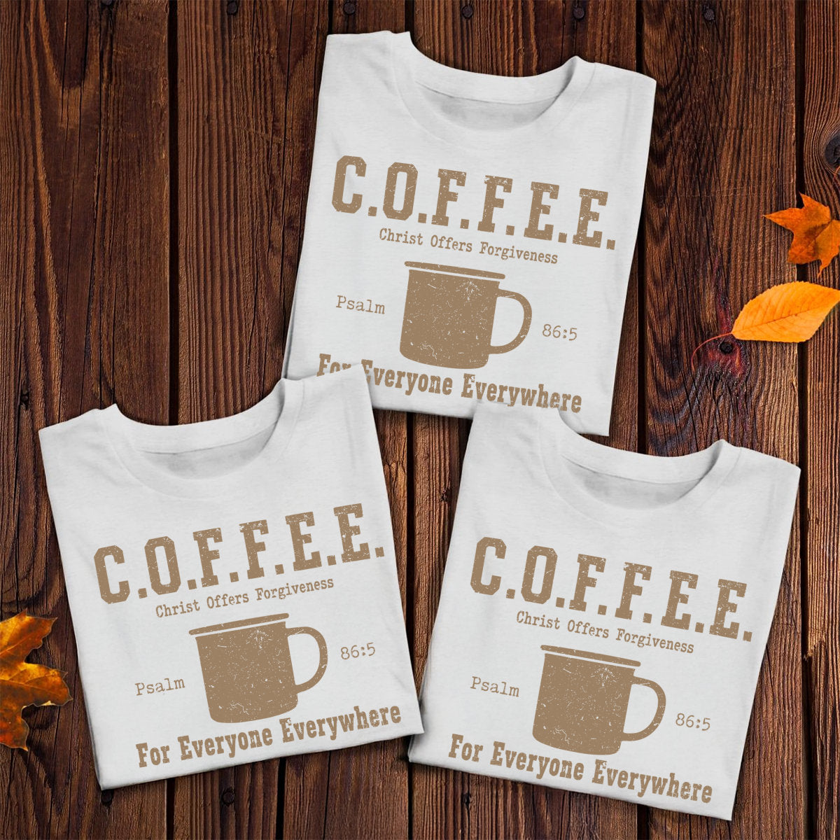 Coffee Christ Offers Forgiveness | 2D Unisex T-shirt