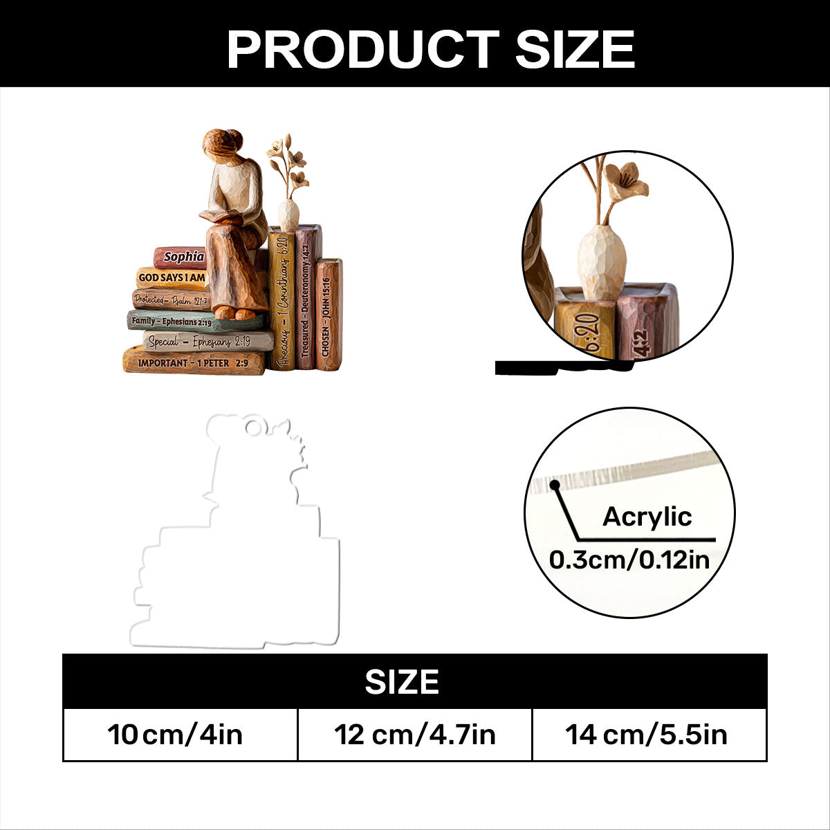 God Says I Am | Personalized 1-Layer Acrylic Ornament