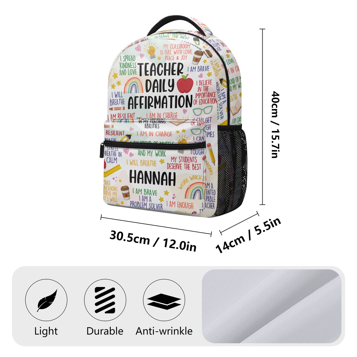 Teacher Daily Affirmation | Personalized Backpack JSBPH883