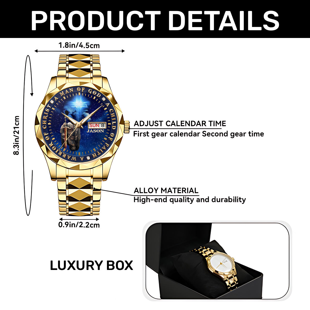 A Man Of God | Personalized Men's Wrist Watch