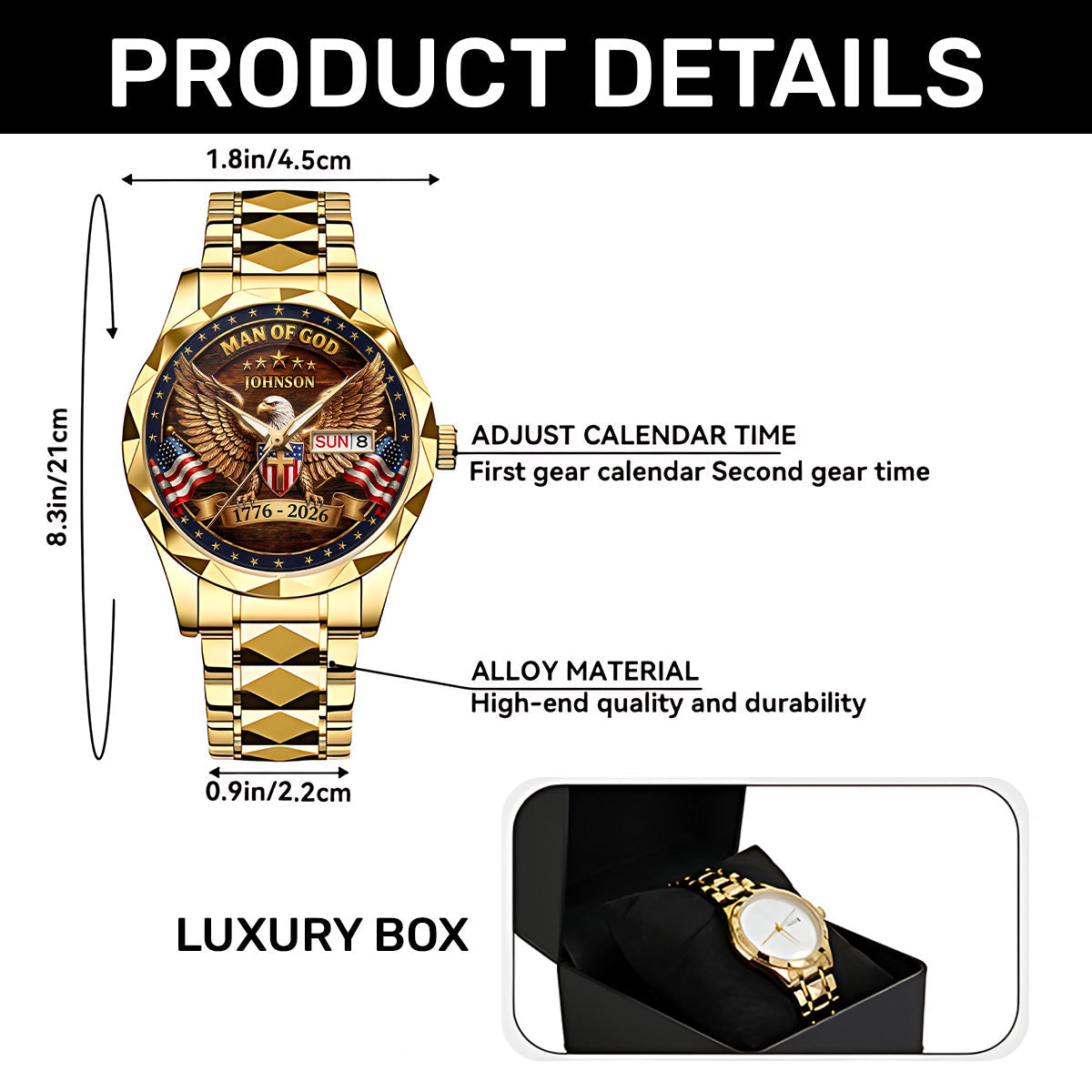 Man Of God | Personalized Men's Wrist Watch
