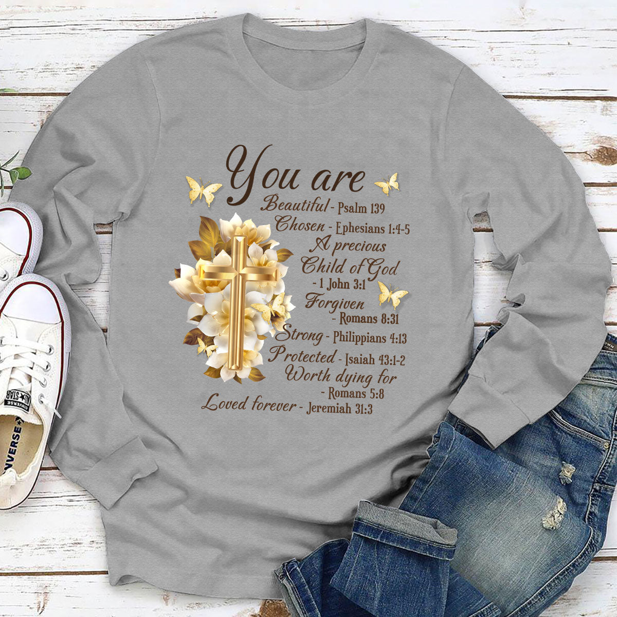 You Are Forgiven - Simple Christian Unisex Long Sleeve NUHN353