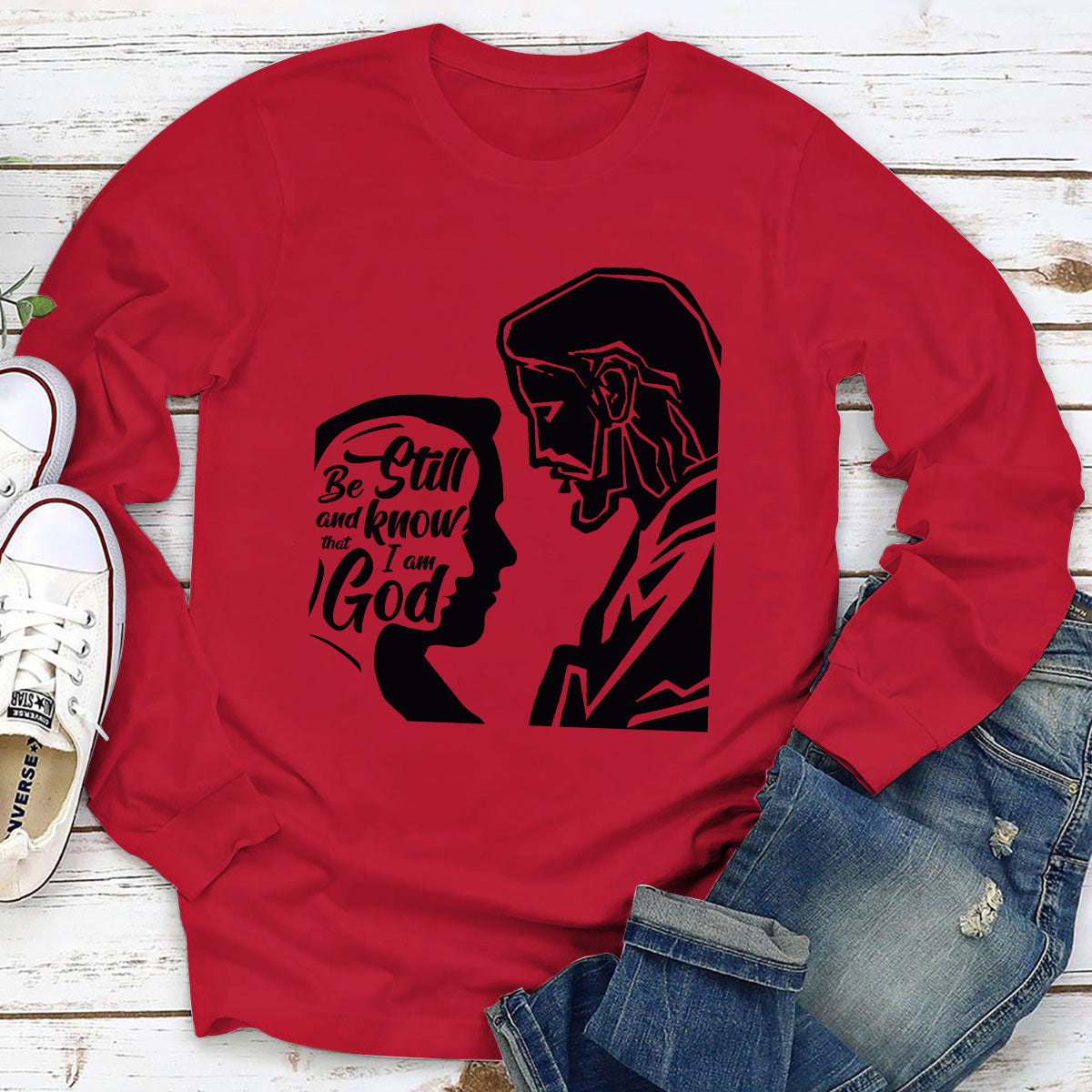 Awesome Unisex Long Sleeve - Be Still And Know That I Am God HHN358