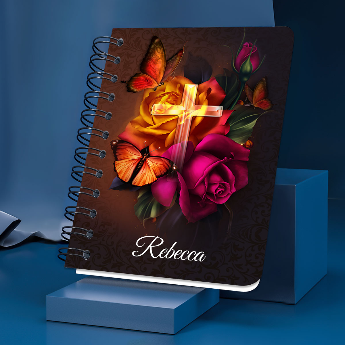 Love The Lord Your God With All Your Heart - Beautiful Personalized Spiral Journal NUH469