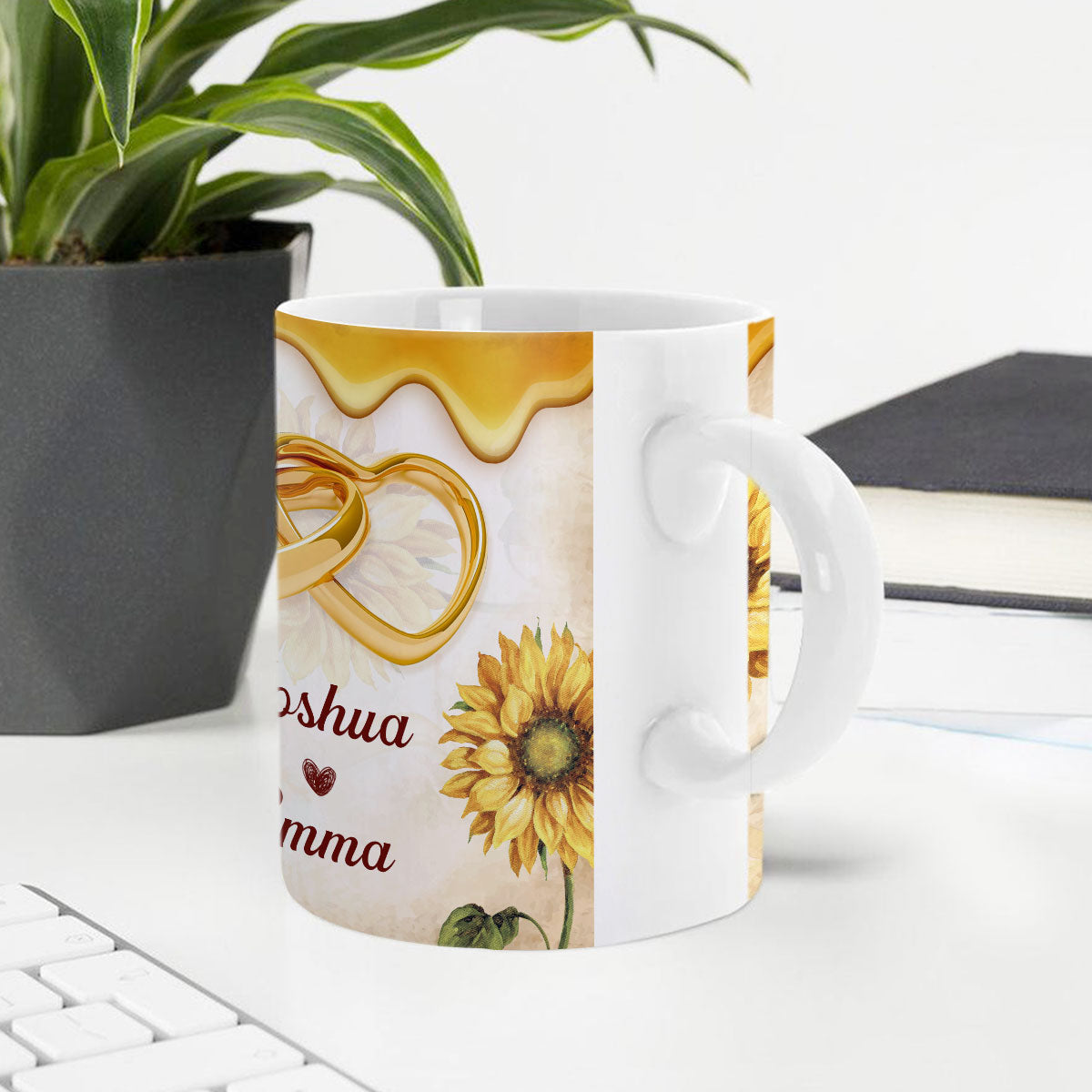 Personalized Couple White Ceramic Mug From Husband - To My Gorgeous Wife AHN244