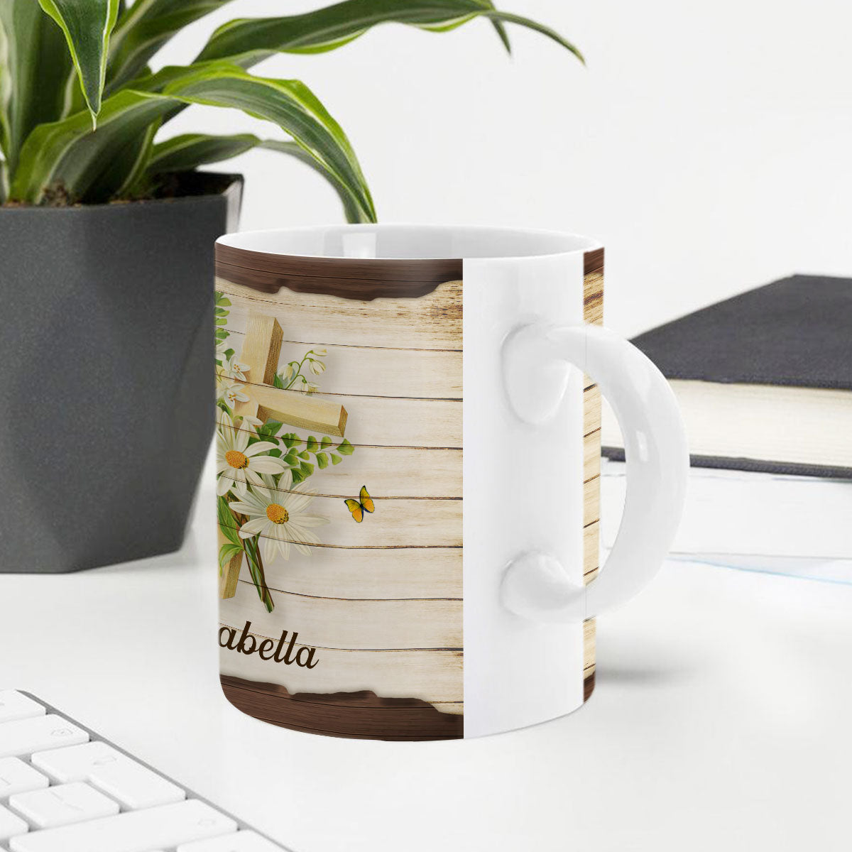 I Need Only To Be Still - Adorable Personalized Flower White Ceramic Mug NUHN230