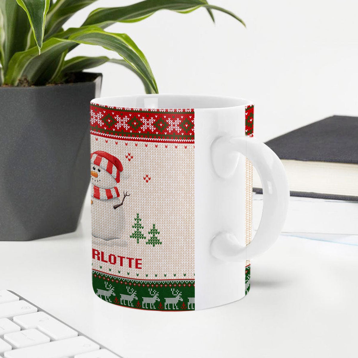 Cute Snowman White Ceramic Mug - Every Day Is A New Beginning NUHN203