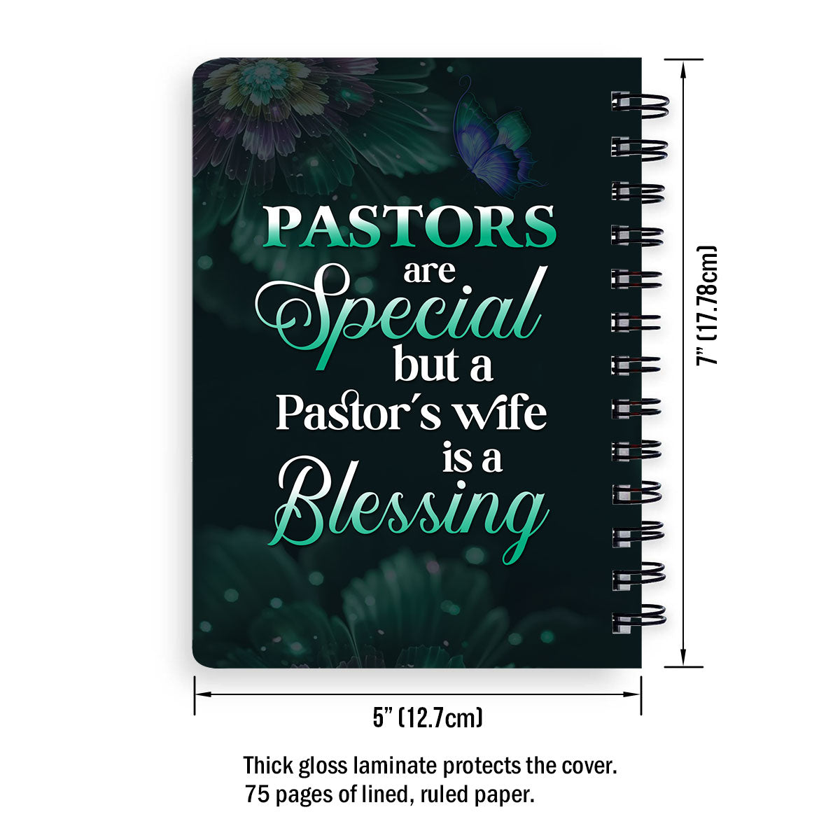 Jesuspirit | Stunning Flower Spiral Journal | Pastors Are Special But A Pastor's Wife Is A Blessing SJH717