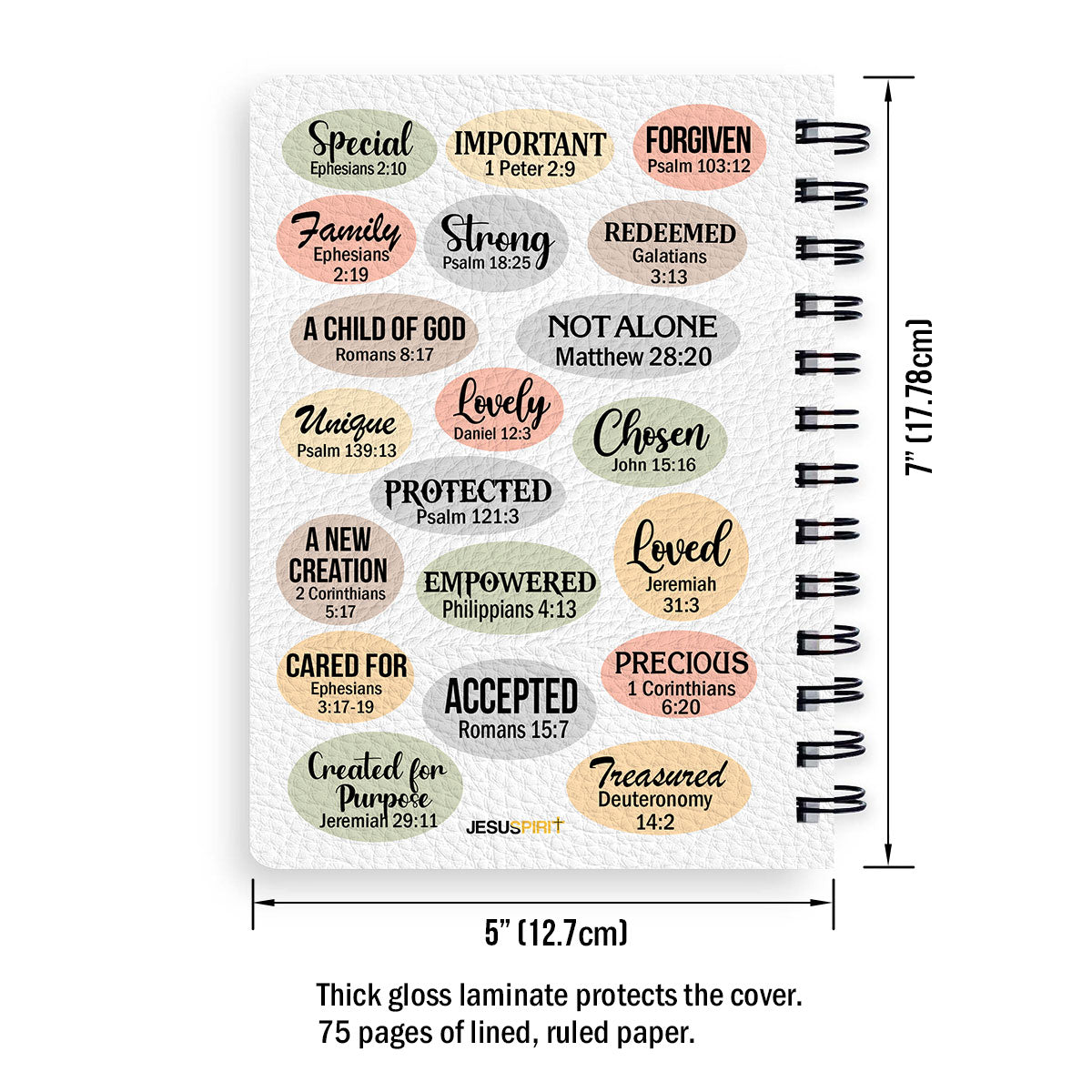 Jesuspirit | Personalized Animal Spiral Journal | What God Says About You | Inspiration Gifts For Christian People SJH740