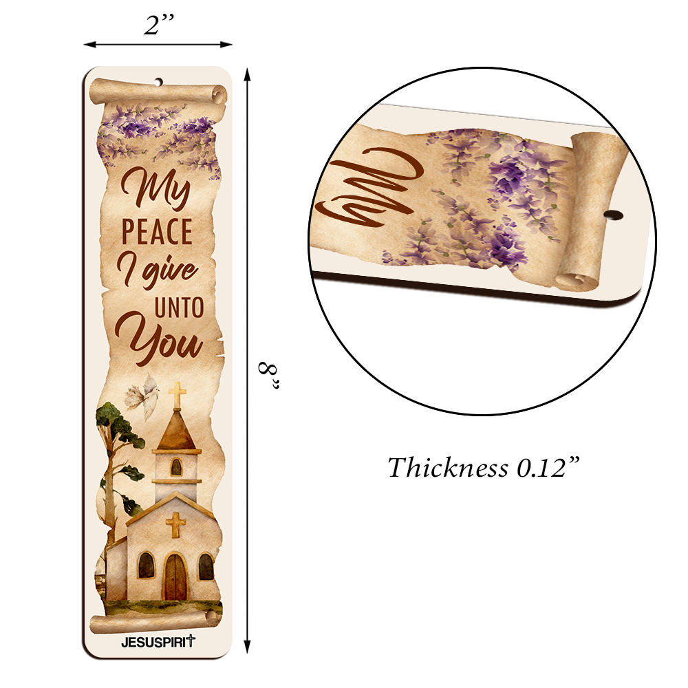 Lovely Personalized Wooden Bookmarks - My Peace I Give Unto You HN27