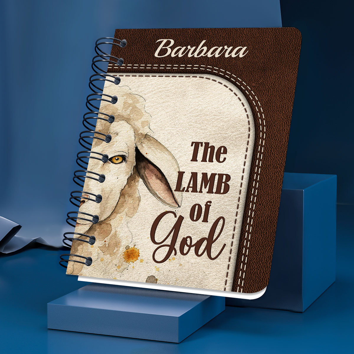 Lovely Personalized Spiral Journal - The Lion Of Judah The Lamb Of God HIHN319