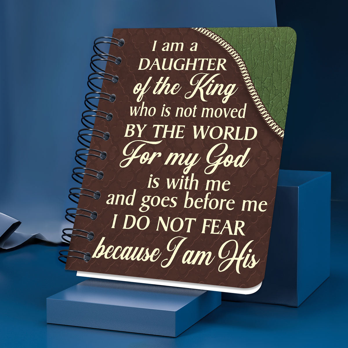 For My God Is With Me And Goes Before Me - Special Personalized Lion Spiral Journal HIM317