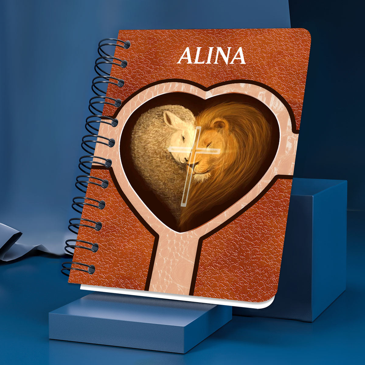 Jesus Loves Me With Everlasting Love - Beautiful Personalized Spiral Journal HIM318