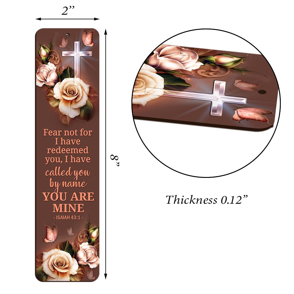 Personalized Rose Wooden Bookmarks - I Have Called You By Name MH09