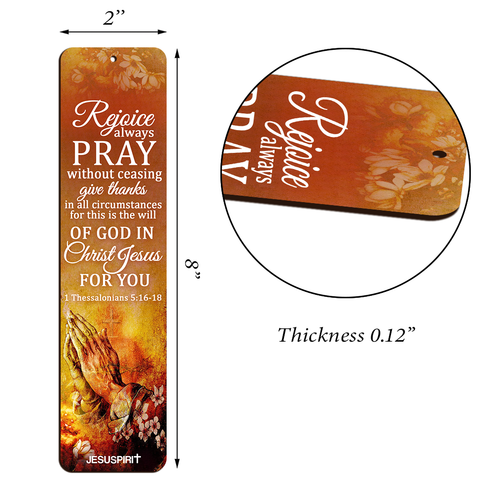 Beautiful Personalized Wooden Bookmarks - Give Thanks In All Circumstances BM01