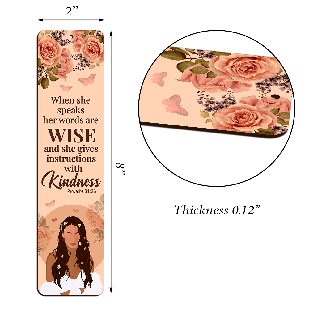 When She Speaks, Her Words Are Wise - Personalized Wooden Bookmarks NUH482