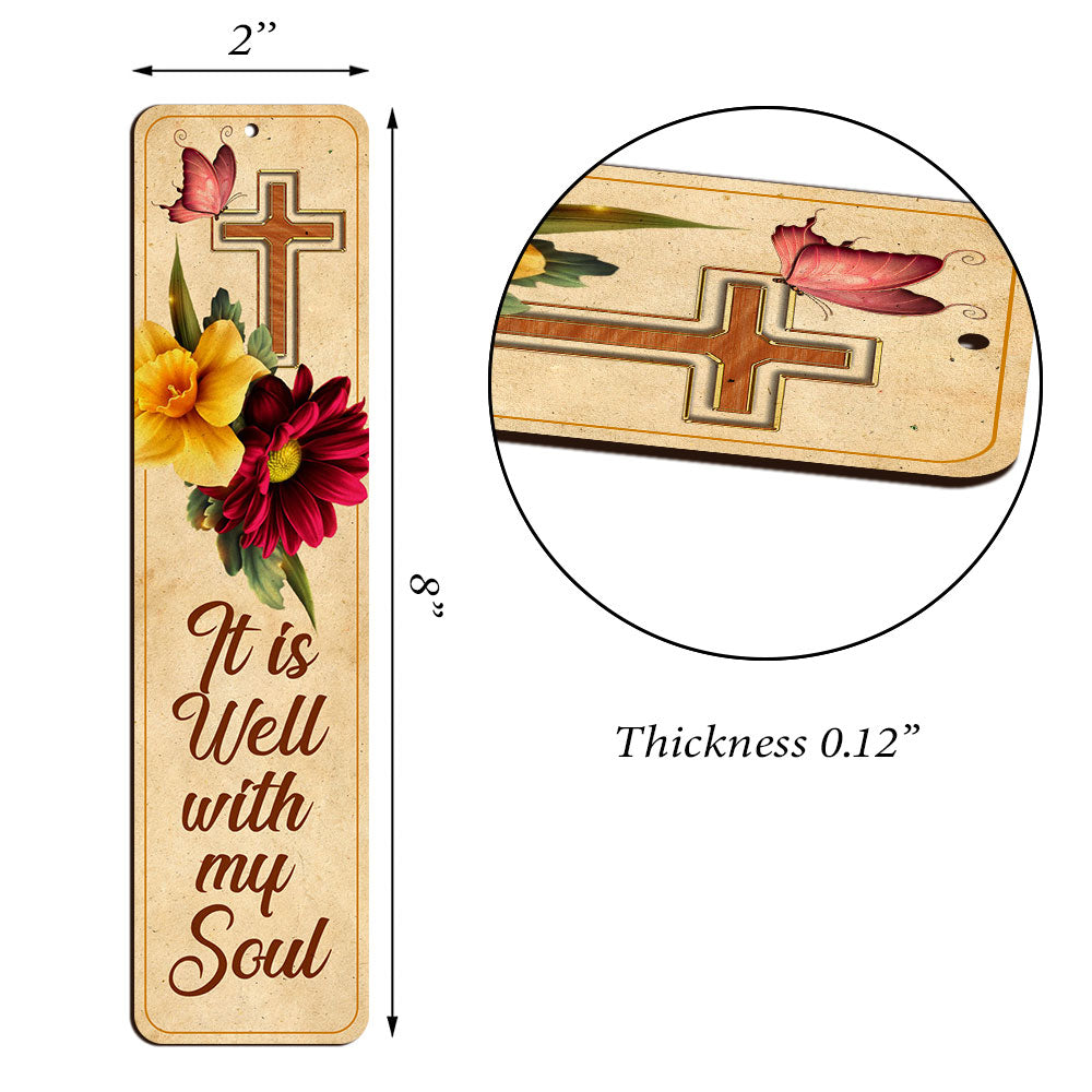It Is Well With My Soul - Personalized Wooden Bookmarks MH30