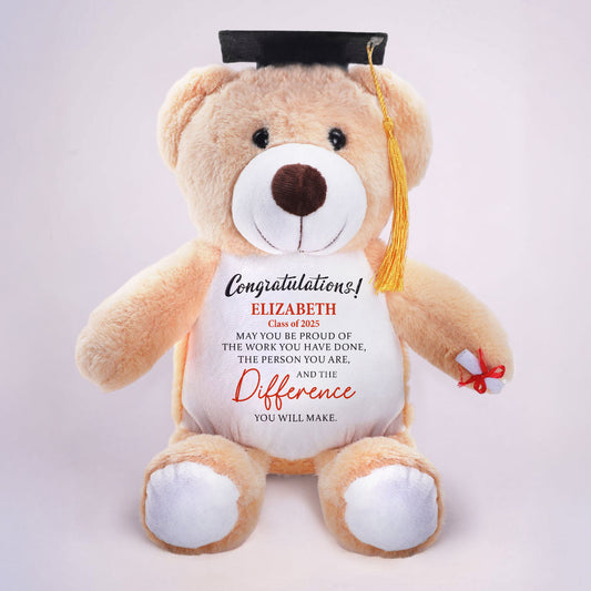 May You Be Proud Of The Work | Personalized Graduation Teddy Bear