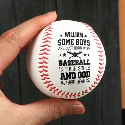 Born To Play Guided By God | Personalized Baseball