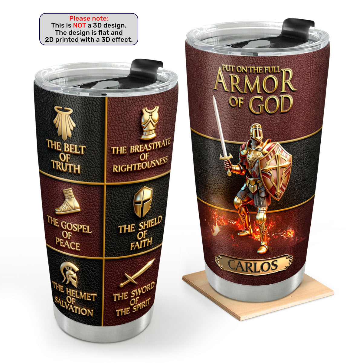 Armor Of God | Personalized Stainless Steel Tumbler