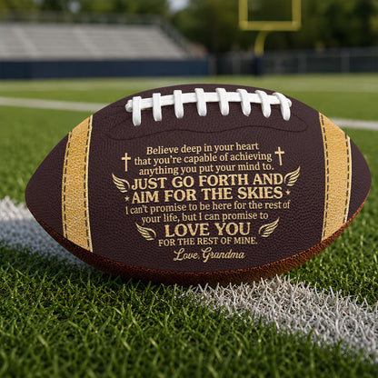 To My Grandson | Personalized Football