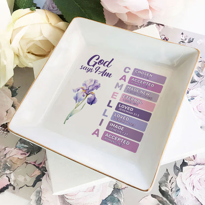 What God Says About You | Personalized Jewelry Dish JSJDPH1986D