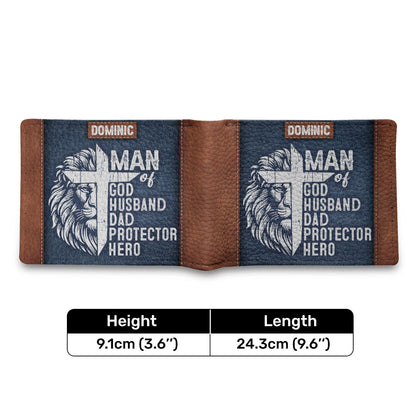 Man Of God | Personalized Folded Wallet For Men JSLFWN37