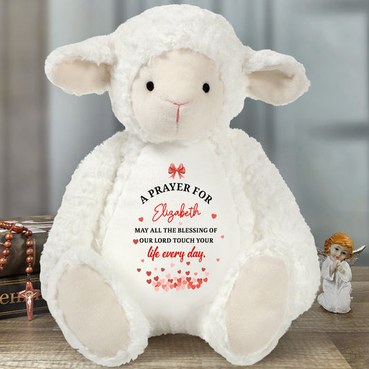 A Prayer For My Baby | Personalized Stuffed Lamb