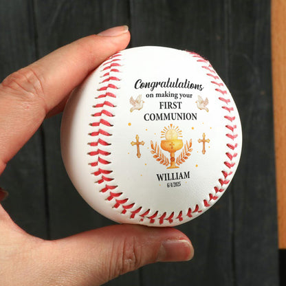 Congratulations On Making Your First Communion
 | Personalized Baseball Ball