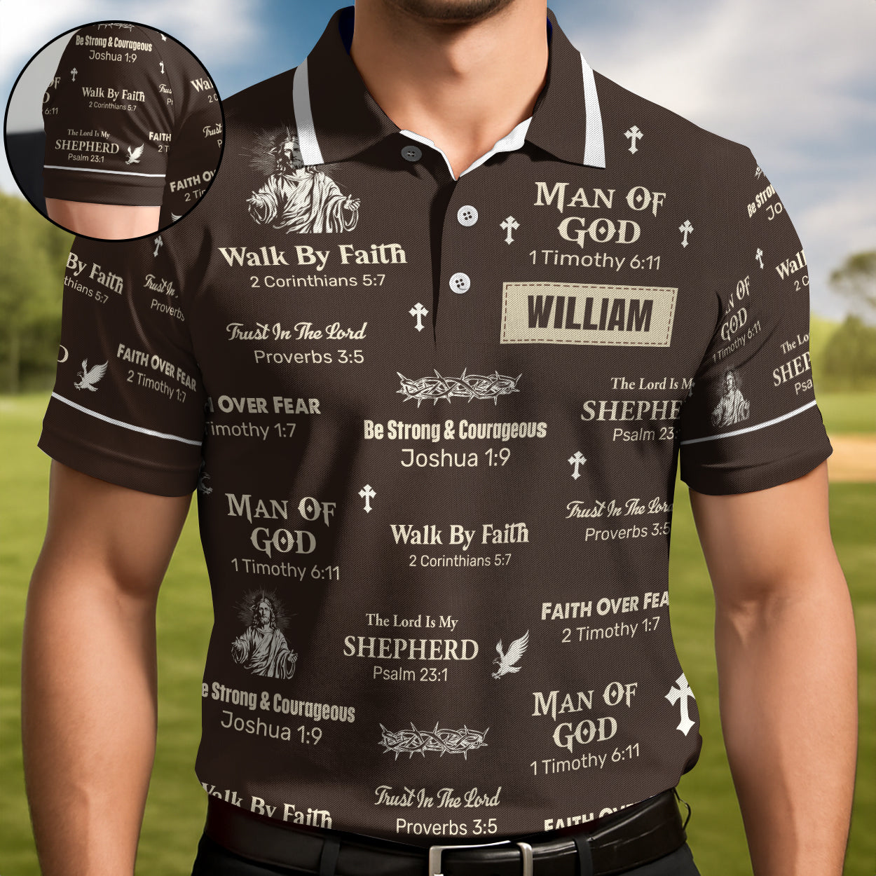 The Lord Is My Shepherd | Personalized Polo Shirt