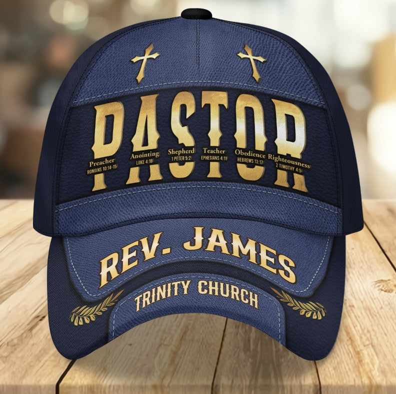 Pastor, Preacher, Teacher, Shepherd | Personalized Classic Cap