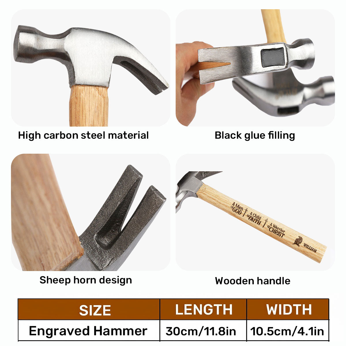 I Thank God Everyday | Personalized Wooden Hammer