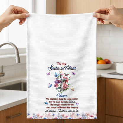 To My Sister In Christ | Personalized Kitchen Towel