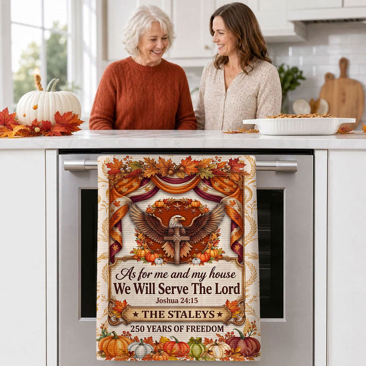 As For Me And My House We Will Serve The Lord | Personalized Kitchen Towel