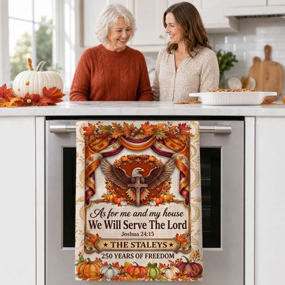 As For Me And My House We Will Serve The Lord | Personalized Kitchen Towel