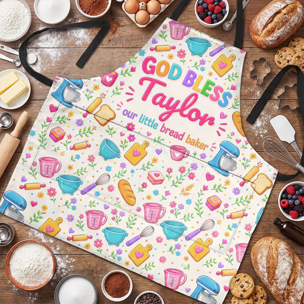 Taste And See That The Lord Is Good | Personalized Kid Apron With Pocket