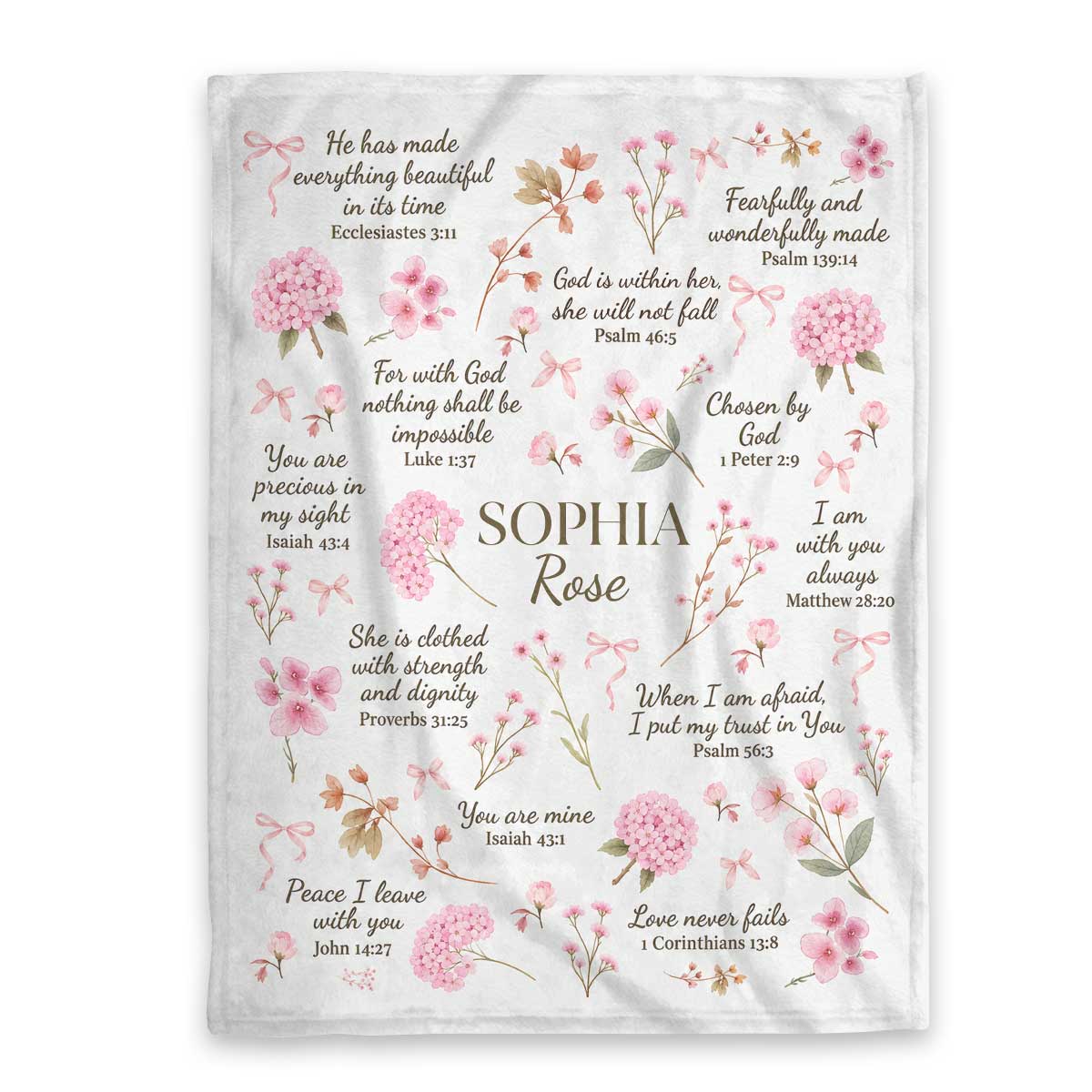 Christian Blanket Bible Verse | Personalized Fleece Blanket