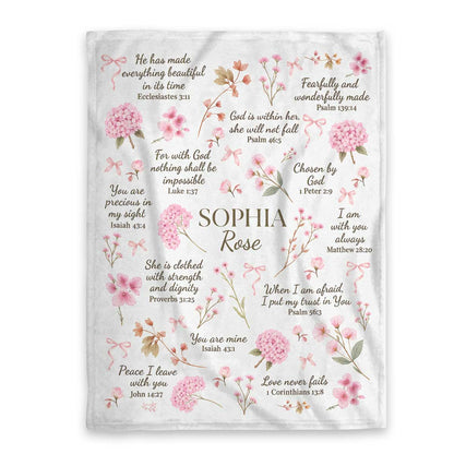 Christian Blanket Bible Verse | Personalized Fleece Blanket