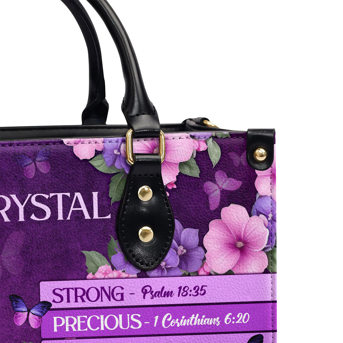 God Says I Am | Personalized Leather Handbag JSLHBPH1418L