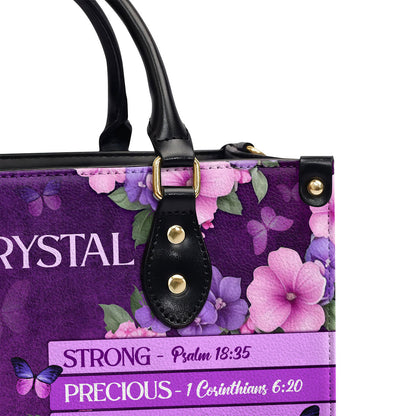 God Says I Am | Personalized Leather Handbag JSLHBPH1418L