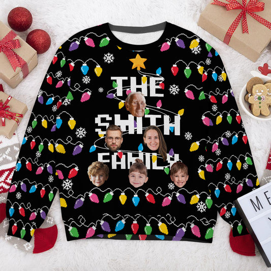 Family Merry Christmas | Personalized Wool Sweater JSWSWPHN2209TA