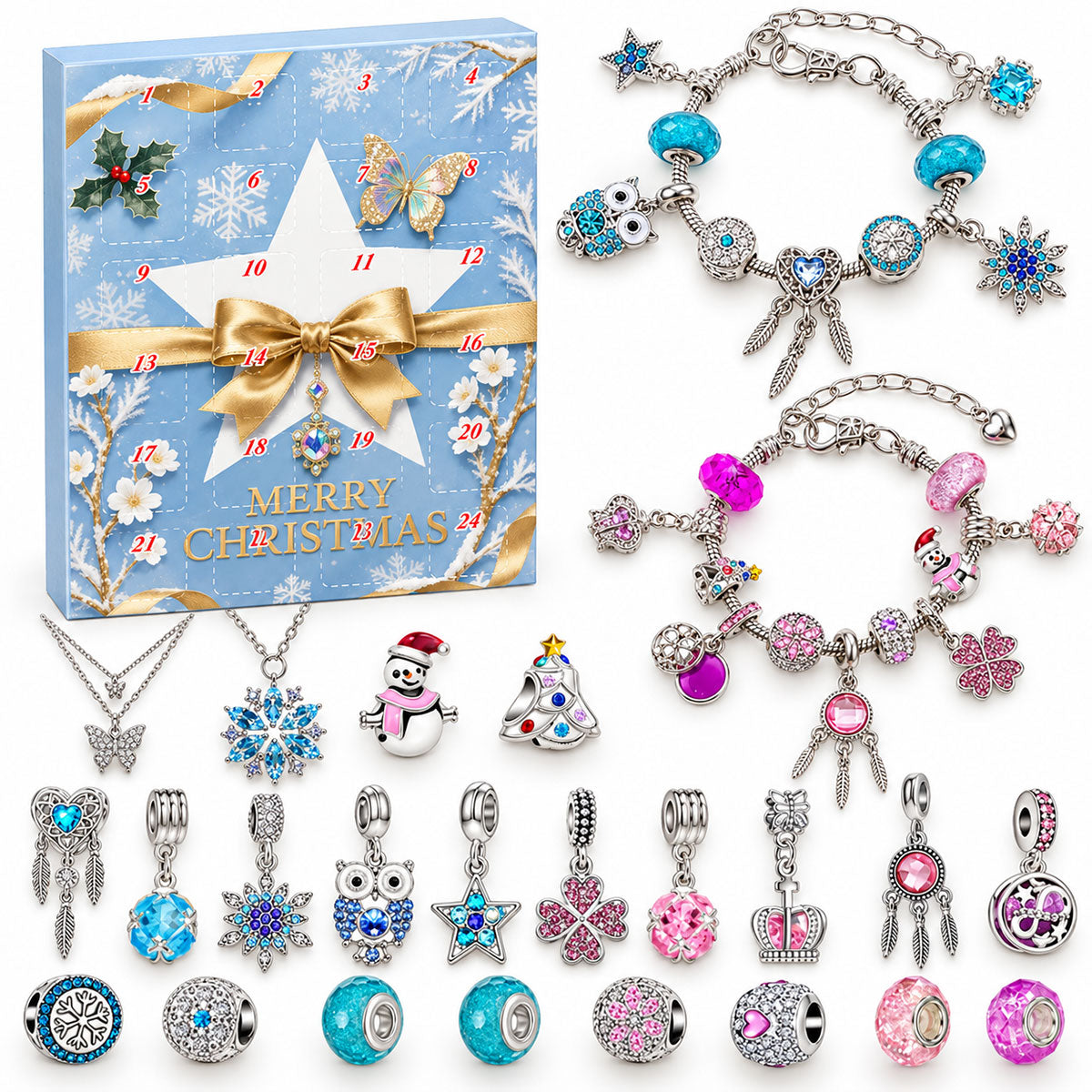 DIY Charm Bracelet Making Kit Gift For Family |  Advent Calendar With Charm